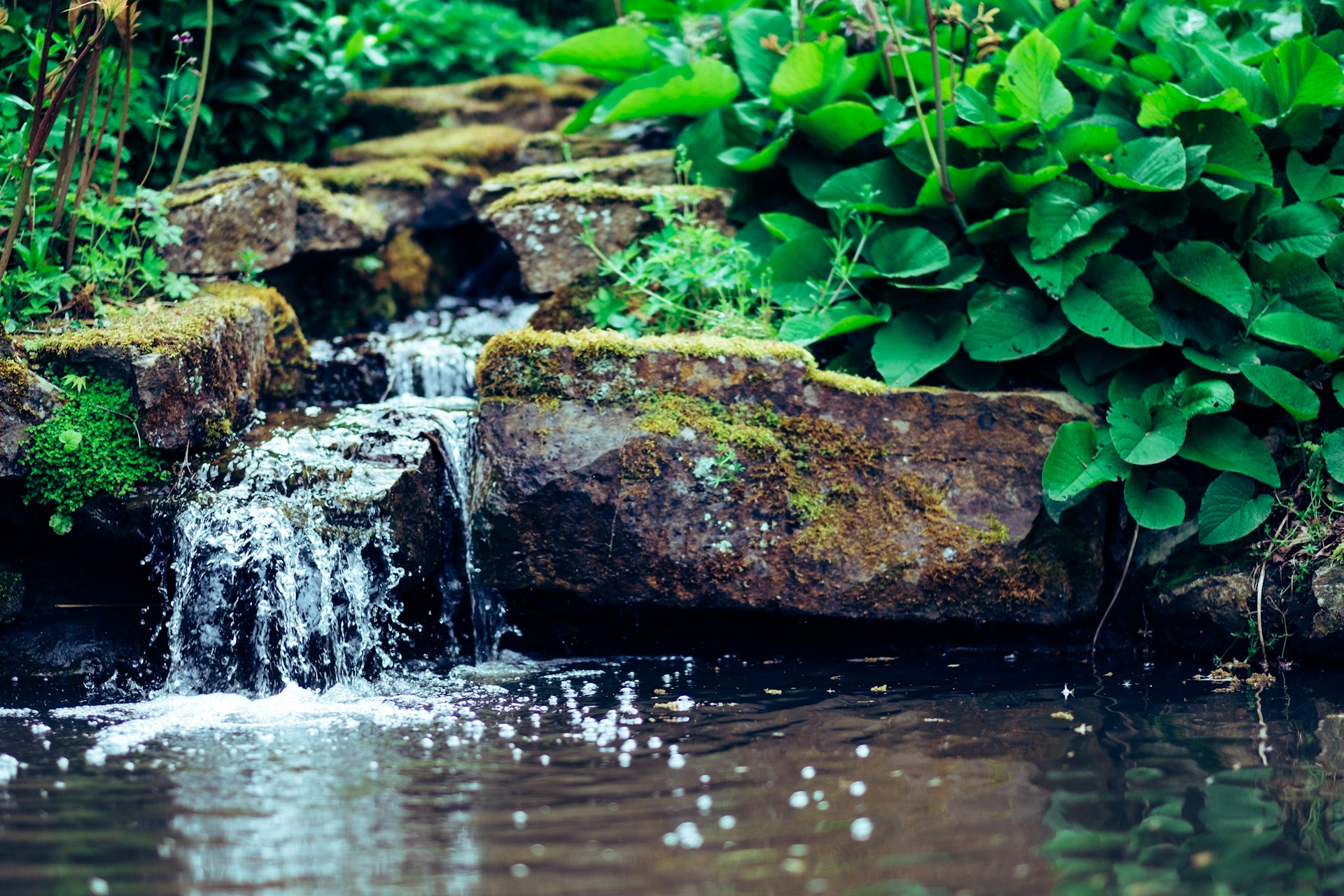 Creëren van een waterornament in de tuin